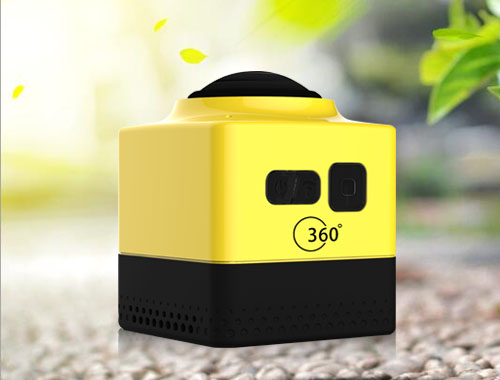 最新360全景运动DV相机(v20)黄色